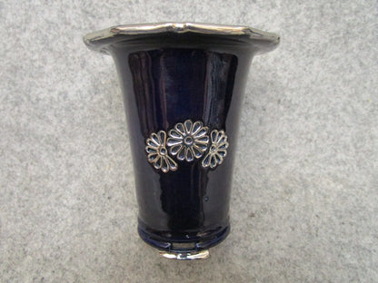 Japanese pot TENZAN work shop Lapis Lazuli Dragonfly SUKASHI