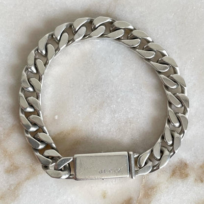 Gucci ID Collection Silver 925 Chain Bracelet Men's Sale Rare Jewelry 2511TK