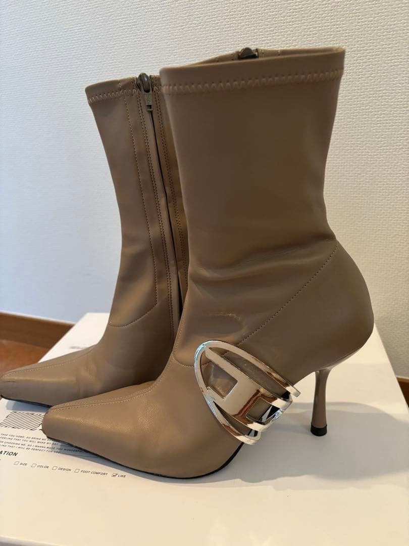 Diesel Women 6.5US Boots Stiletto Heel Size37 Luxury Modern Stylish Italian Used
