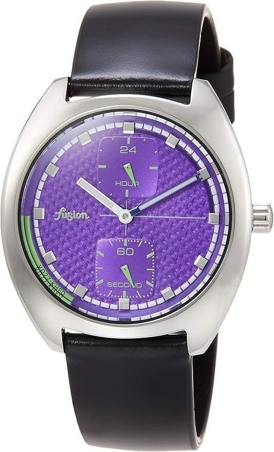 RARE ! *NOS* SEIKO ALBA Fusion VD77-KHF0 AFSK404 Qz Small Second Purple 36mm Men