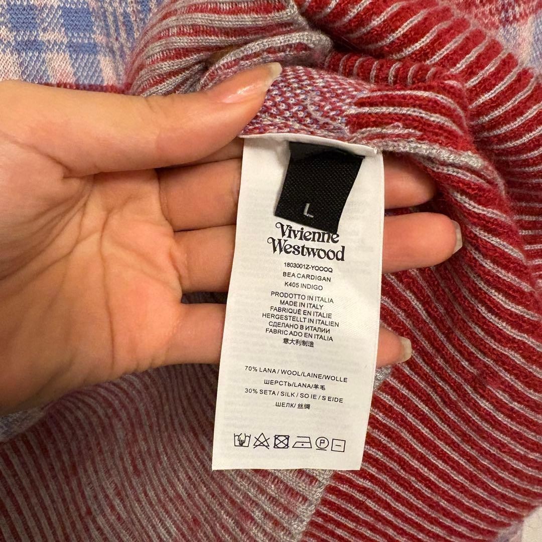 Vivienne Westwood Cardigan L 52cm Length Check Pattern Good Condition