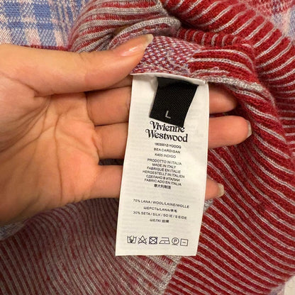 Vivienne Westwood Cardigan L 52cm Length Check Pattern Good Condition