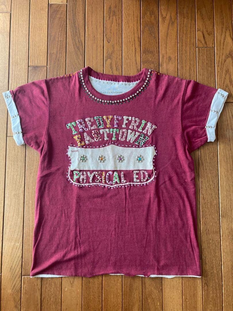 The Great China Wall Studded Reversible T-Shirt - Vintage Pink Size S Used