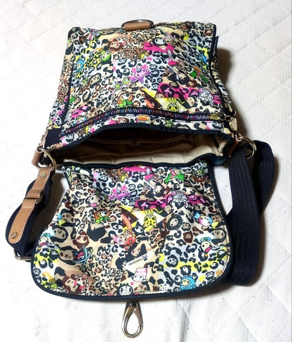 LESPORTSAC Tokidoki Colorful Character Print Shoulder Bag USED from JAPAN