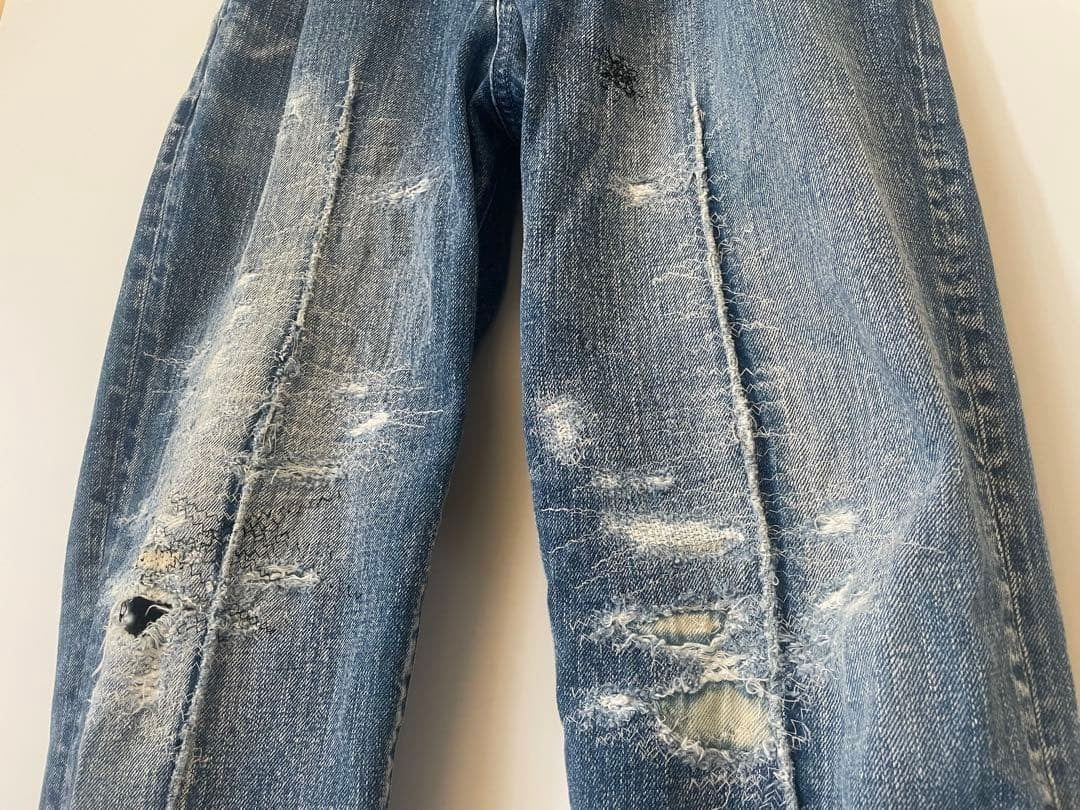 kapital Men's pants denim Jeans Damage processing adjuster belt authentic
