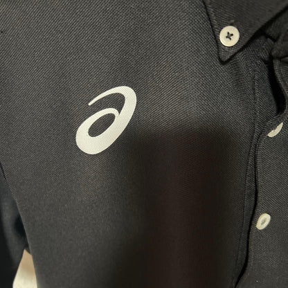 ASICS JAPAN Wrestling Team Polo Shirt 2XL Black Rare JPN Logo