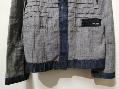 miumiu denim jacket size M length 19.6 inches