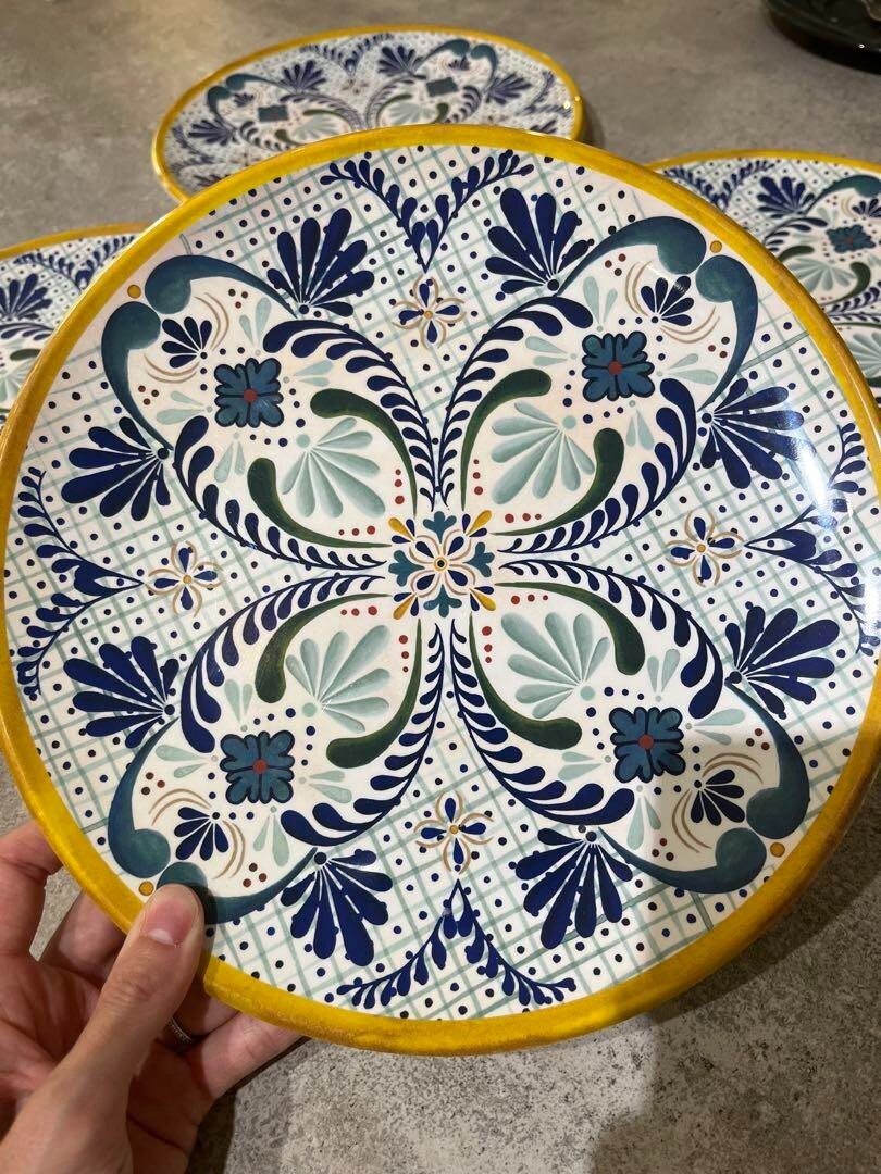 Williams Sonoma 10.4” 26.5cm melamine plate set of 4 goodcondition