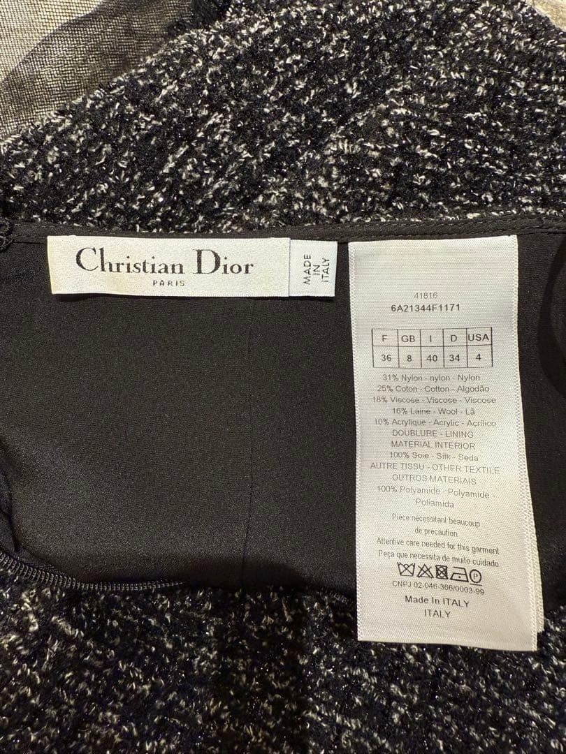 Christian Dior Flare Skirt Size 36 Elegant Design Black Wool Blend