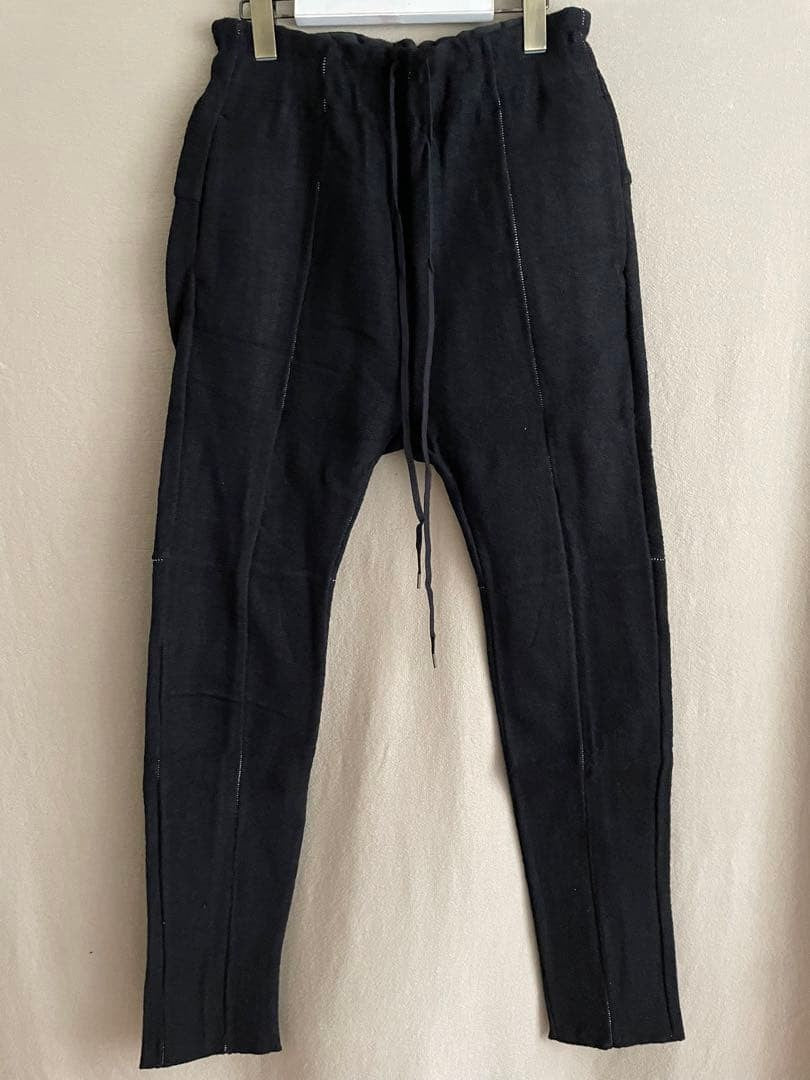 The Viridi-anne Fulling Men's Knit Pants Black Wool/Nylon Size 1 Drawstring