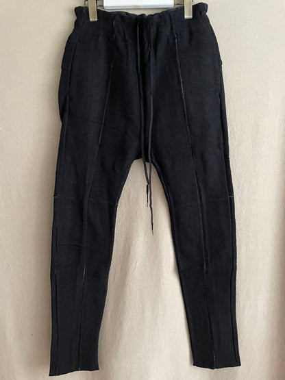 The Viridi-anne Fulling Men's Knit Pants Black Wool/Nylon Size 1 Drawstring