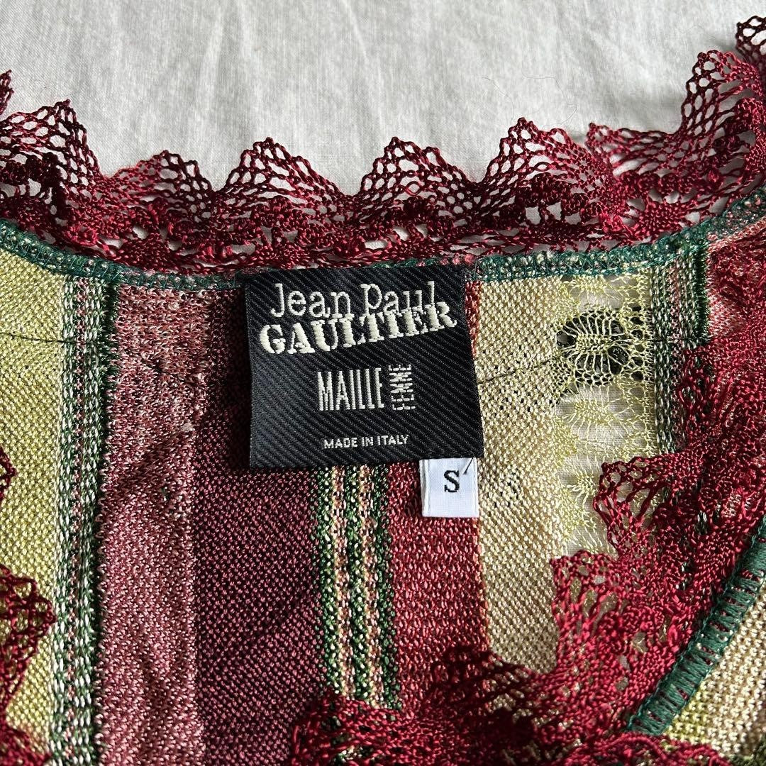 Jean Paul Gaultier MAILLE FEMME Lace Cut and Sew Top Size S Made in Italy