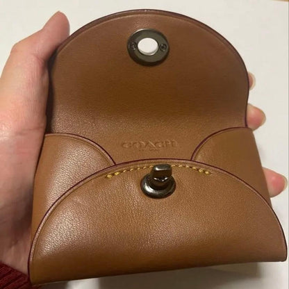COACH Card Case Business Card Holder Turn Lock Coin Case Lexy Dinosaur