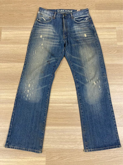 EZRA FITCH Damage Jeans Bootcut W30L32 Indigo