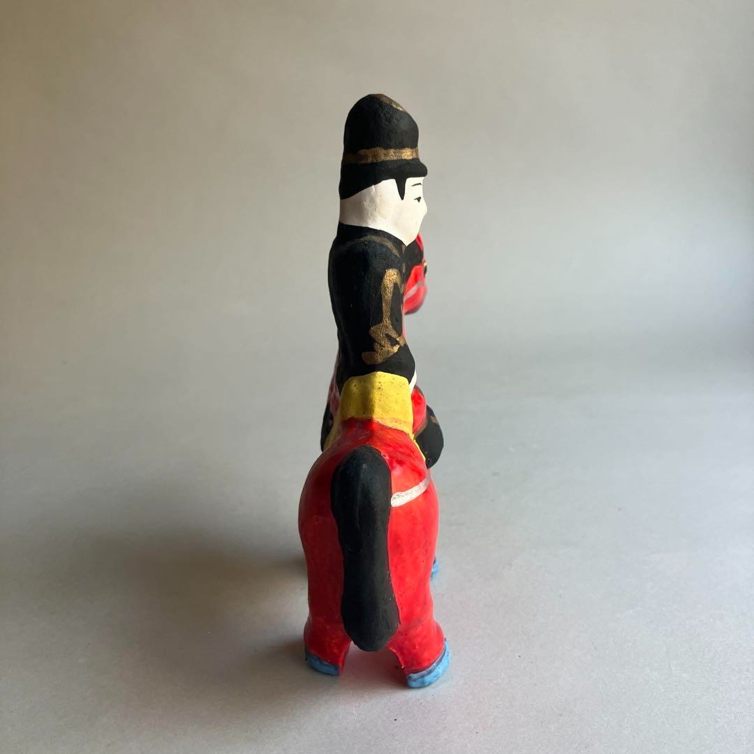 Toyama Clay Doll Watanabe Nobuhide Military Man Horse 15cm Arts and Crafts