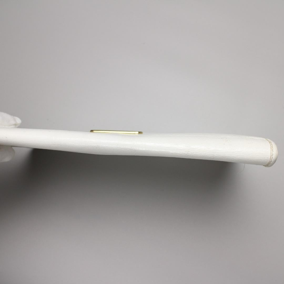 Christian Dior Clutch Bag Vintage Hook Broken White Authenticated USED