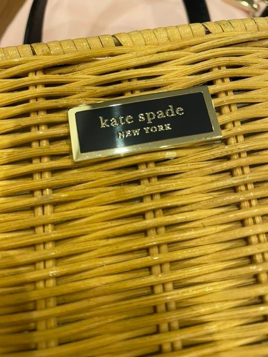 Rare Kate Spade Denim Basket Bag Blue Navy F/S