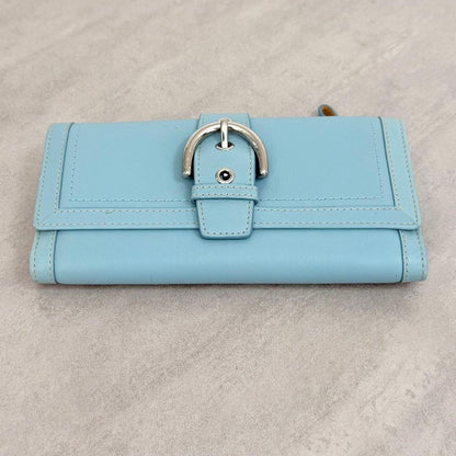 COACH Long Wallet 2-Piece Set Soho Turquoise Blue