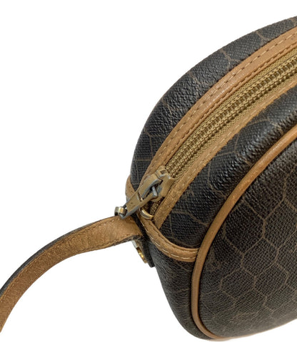 Dior Honeycomb Shoulder Crossbody Bag Brown Canvas Leather Vintage Authentic