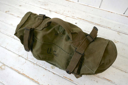 US Army real military M-1945 khaki canvas 40's vintage field cargo pack bag USA