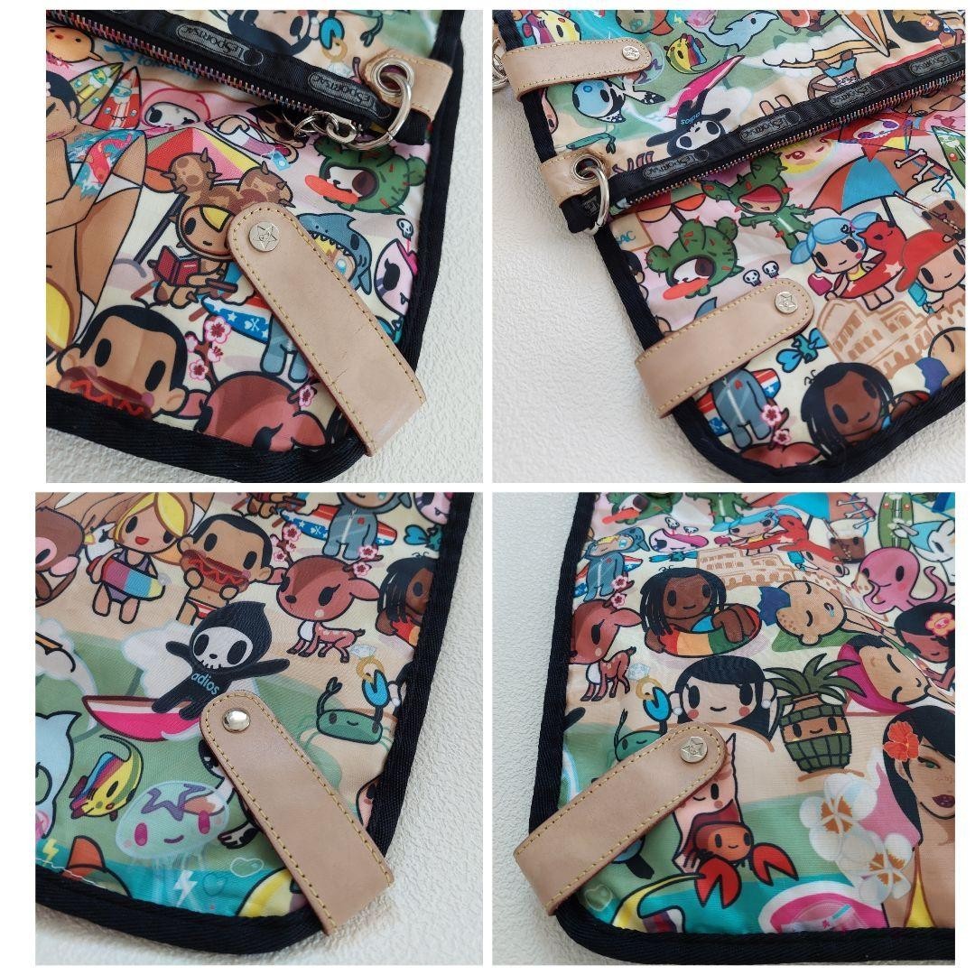 Tokidoki for LESPORTSAC Shoulder Bag Rainbow Zip Simone Legno H10.92in×W15.6in