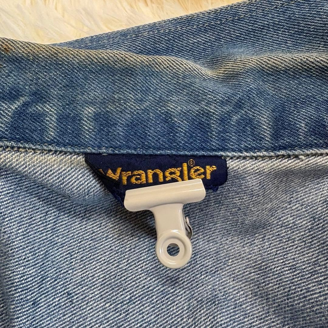 Wrangler Men Denim Vest Patch Vintage Limited Edition Rare Model American Casual