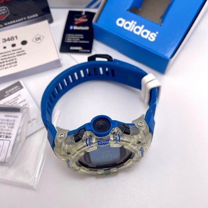 adidas x G-SHOCK GBD-100 Digital Watch Blue Bluetooth Rare Unused