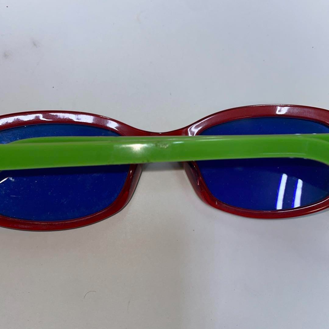 Dolce&Gabbana Men Vintage D&G Sunglasses Green & Red Frame Luxury Sleek Italian