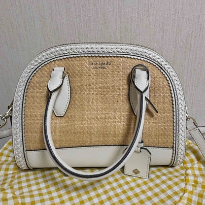 Kate Spade White Basket Summer Shoulder Bag