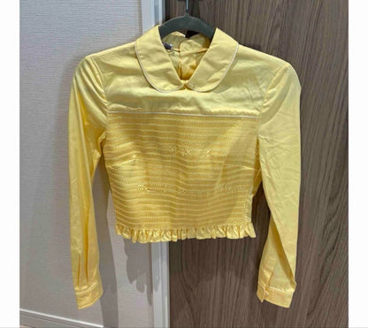 MIUMIU Yellow Ruffle Shirt F/S from Japan