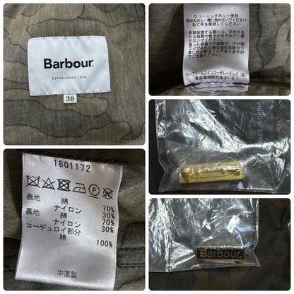 Barbour Camouflage Military Jacket Blouson Coat Men Size 38 With Pins