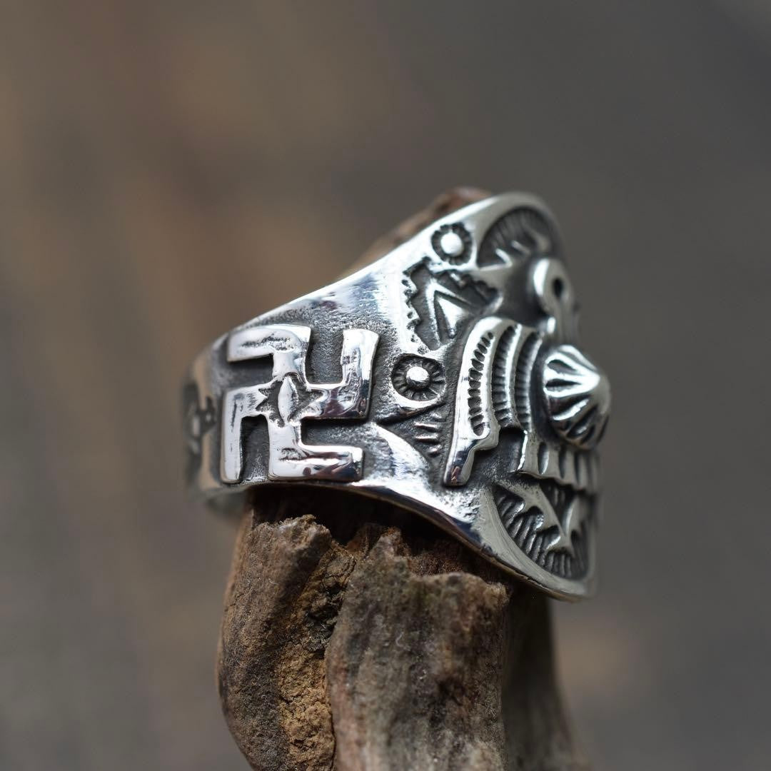 Silver 925 Thunderbird Ring, Indian Jewelry