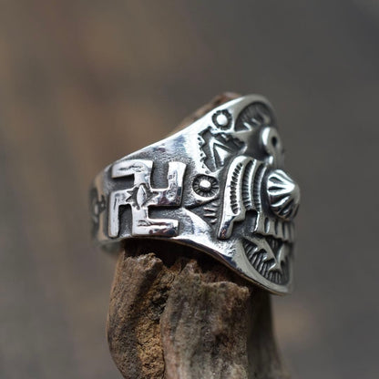Silver 925 Thunderbird Ring, Indian Jewelry