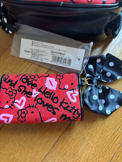 Hello Kitty Sanrio Rare Key Case Set Ribbon LipG