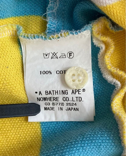 Bape Polo Shirt MEN Multi Patchwork Crazy Rainbow Excellent Used Size M