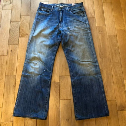 Ezra Fitch Denim Jeans 34x32 Rare Vintage Abercrombie&Fitch Near Unused Japan