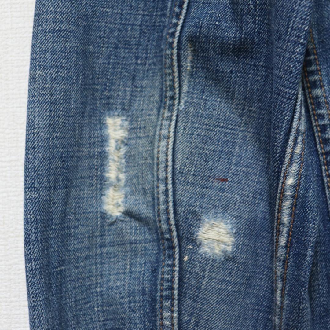 2000s EZRA FITCH Denim Jacket Distressed Turkey Made M