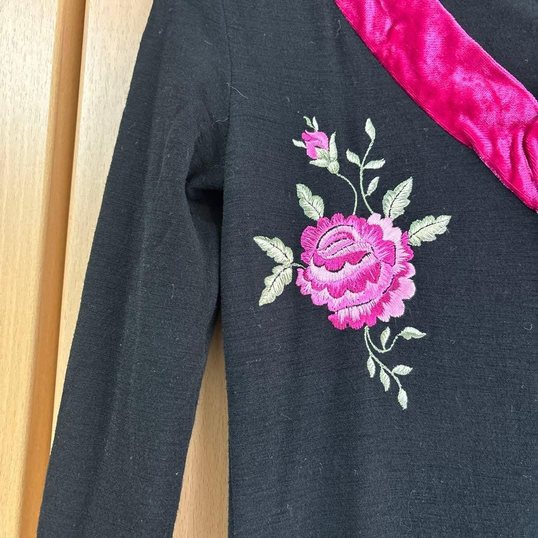 Blugirl Blumarine Dress Embroidery Velvet Detail Size S EU38 Rare Vintage Y2K