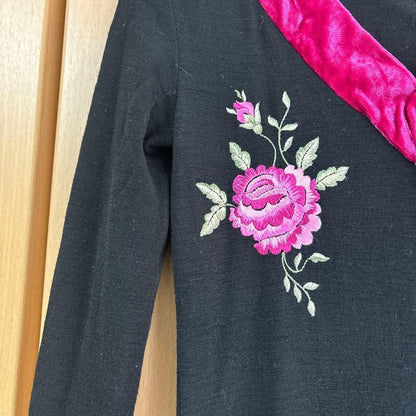 Blugirl Blumarine Dress Embroidery Velvet Detail Size S EU38 Rare Vintage Y2K
