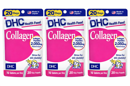 Japan DHC Collagen Vit B2 Vit B3 Beauty Health Skin Moisture 3 Packs 60 Days