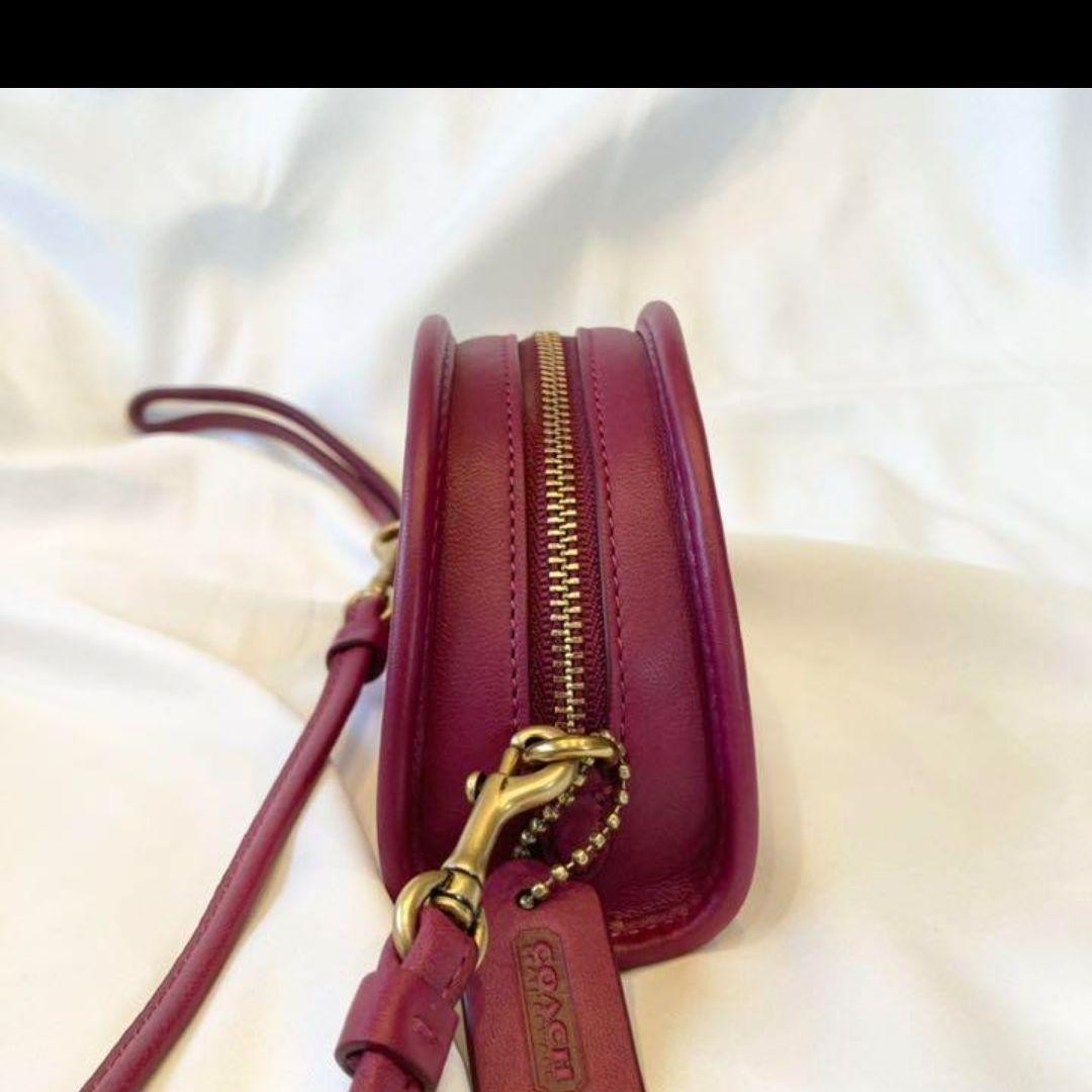 [Mint] Coach Half Moon Mini Shoulder bag M1948-305 crossbody Pink Vintage