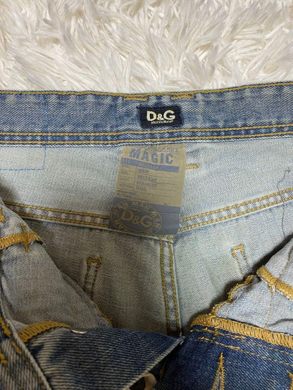 DOLCE&GABBANA Mens Vintage Distressed Denim Jeans Size 32 Italy Designer