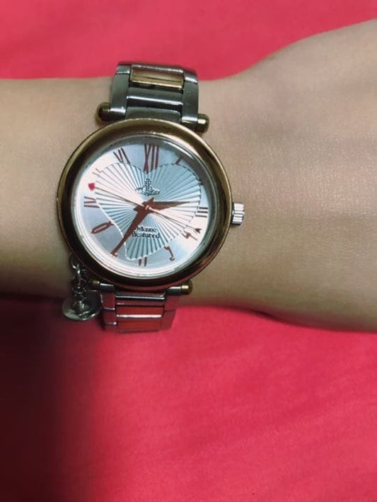 Vivianne Westwood Wristwatch Orb Heart Quartz Vv006Rssl color Gold Silver women