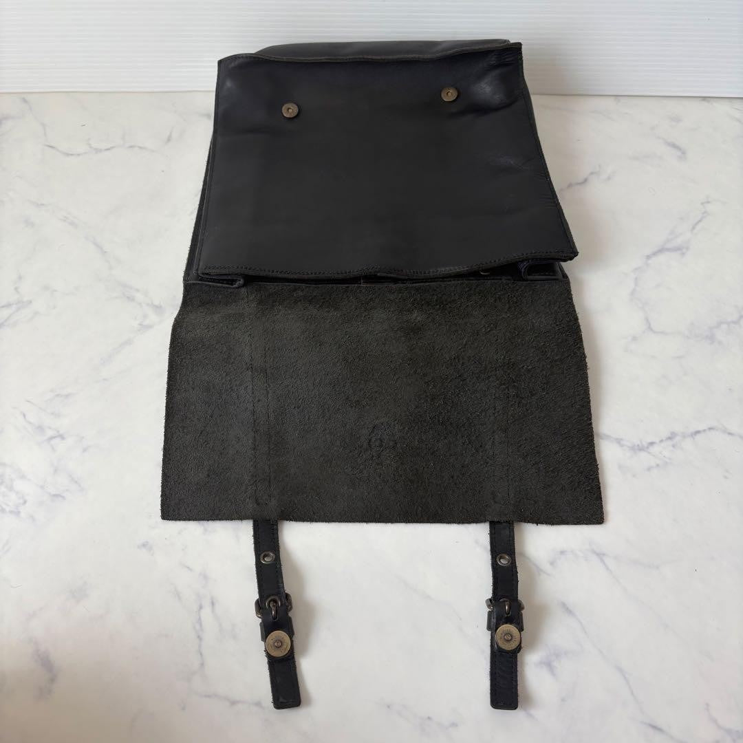 Jean Paul Gaultier Skull Leather Backpack 25cm Black Rare Design