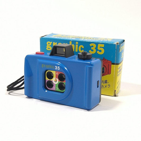 【Rare Showa Retro】4-Shot Burst Camera Blue