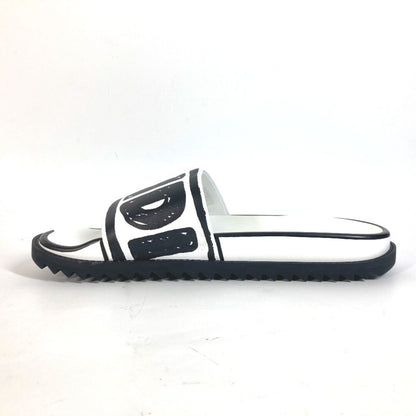 Fendi Roma Joshua Vides women logo slide sandals white black Used