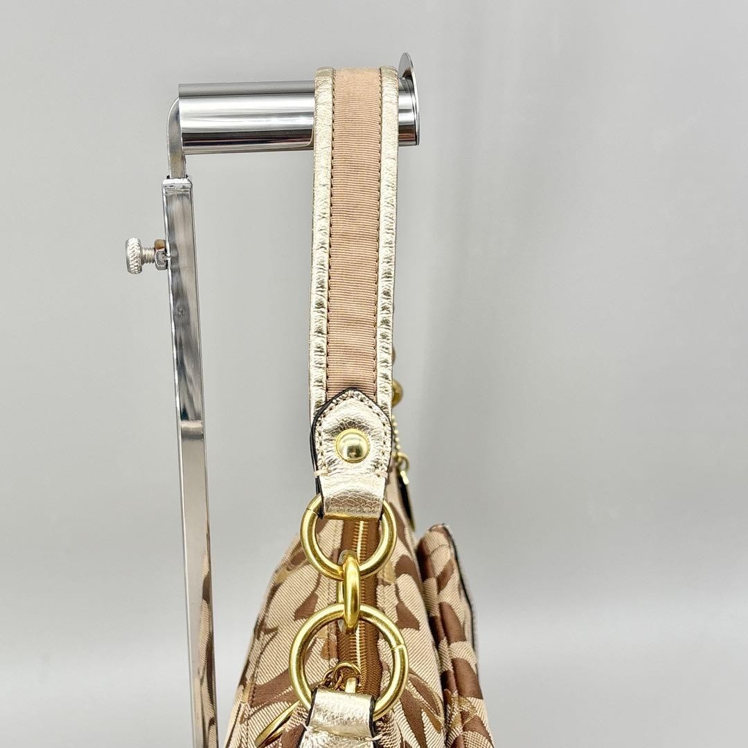 COACH Handbag Signature Turn Lock Brown Y2K Vintage Auth From Japan