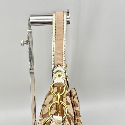 COACH Handbag Signature Turn Lock Brown Y2K Vintage Auth From Japan