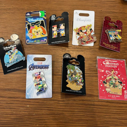 Disney Pin Badges Set Of 8