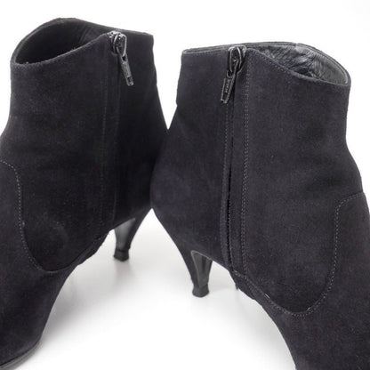 SAINT LAURENT PARIS boots Size 37 Studded fringe embellished suede short boo...